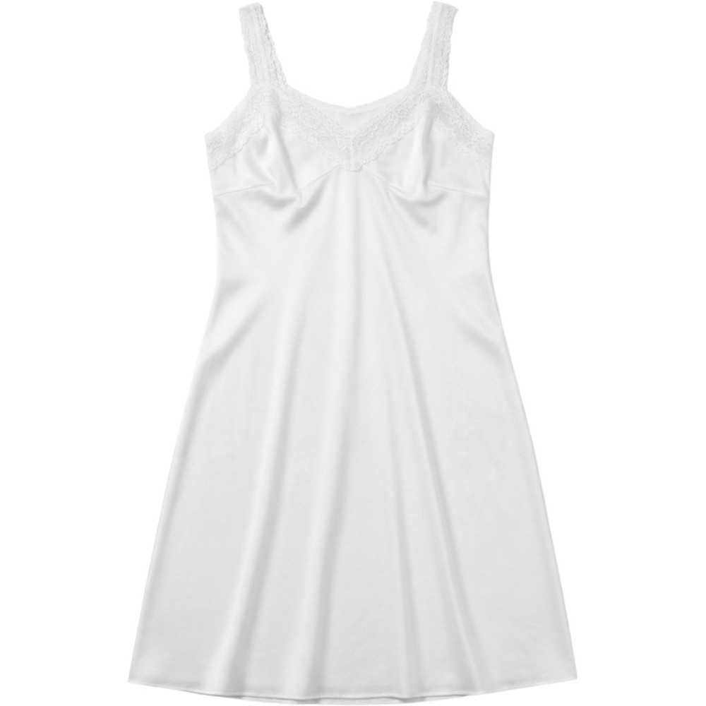 VTG Velrose Nightgown 40 White Lace Trim Cotton Sleeveless Sleepwear Intimates